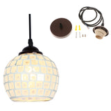 Maxbell 2 Pieces Vintage Hanging Light Mosaic Design Pendant Ceiling Lampshade