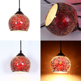 Maxbell 2 Pieces Vintage Hanging Light Mosaic Design Pendant Ceiling Lampshade