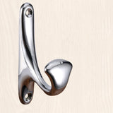 Maxbell 2pcs single coat hat hook wall mounted hook wardrobe hook holder Silver