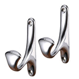 Maxbell 2pcs single coat hat hook wall mounted hook wardrobe hook holder Silver