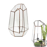 Maxbell 2 Pieces Glass Geometric Terrarium Succulent Plant Planter Jewelry Holder