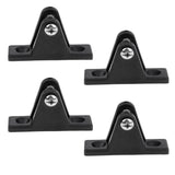 Maxbell 4 Pieces Black Durable Nylon Universal Deck Hinge Angle Side Mount Plate with Bolt