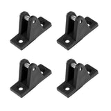Maxbell 4 Pieces Black Durable Nylon Universal Deck Hinge Angle Side Mount Plate with Bolt
