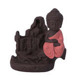 Maxbell 3 Pieces Ceramic Buddha Handcraft Backflow Censer Holders Incense Burner Set