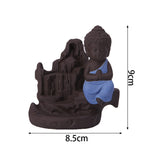 Maxbell 3 Pieces Ceramic Buddha Handcraft Backflow Censer Holders Incense Burner Set