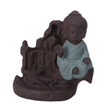 Maxbell 3 Pieces Ceramic Buddha Handcraft Backflow Censer Holders Incense Burner Set