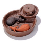 Maxbell Set of Incense Burner Smoke Backflow Censer Handcraft + 70pcs Lavender Incense Cones