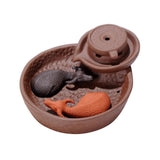 Maxbell Set of Incense Burner Smoke Backflow Censer Handcraft + 70pcs Lavender Incense Cones