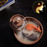 Maxbell Set of Incense Burner Smoke Backflow Censer Handcraft + 70pcs Lavender Incense Cones