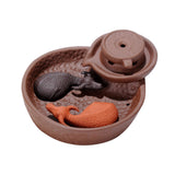 Maxbell Set of Incense Burner Smoke Backflow Censer Handcraft + 70pcs Lavender Incense Cones