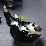 Maxbell Set of Incense Burner Smoke Backflow Censer Handcraft + 70pcs Lavender Incense Cones