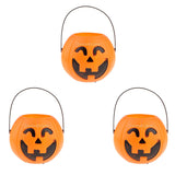 Maxbell 3Pcs Halloween Kid Trick or Treat Candy Holder Bucket with Handle Candy Bowl