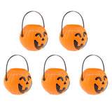 Maxbell 5Pcs Halloween Kid Trick or Treat Candy Holder Bucket with Handle Candy Bowl