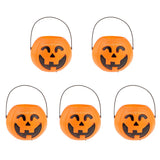 Maxbell 5Pcs Halloween Kid Trick or Treat Candy Holder Bucket with Handle Candy Bowl