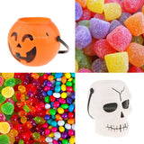 Maxbell 5Pcs Halloween Kid Trick or Treat Candy Holder Bucket with Handle Candy Bowl