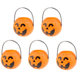 Maxbell 5Pcs Halloween Kid Trick or Treat Candy Holder Bucket with Handle Candy Bowl