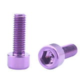 Maxbell 8Pcs Water Bottle Cage Bolts Bike Holder Socket Screws Purple Blue 7x5x2cm