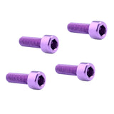 Maxbell 8Pcs Water Bottle Cage Bolts Bike Holder Socket Screws Purple Blue 7x5x2cm