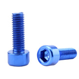 Maxbell 8Pcs Water Bottle Cage Bolts Bike Holder Socket Screws Purple Blue 7x5x2cm