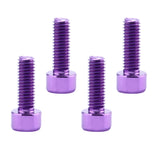 Maxbell 8Pcs Water Bottle Cage Bolts Bike Holder Socket Screws Purple Blue 7x5x2cm