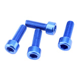 Maxbell 8Pcs Water Bottle Cage Bolts Bike Holder Socket Screws Purple Blue 7x5x2cm