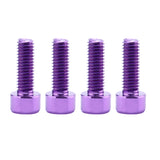 Maxbell 8Pcs Water Bottle Cage Bolts Bike Holder Socket Screws Purple Blue 7x5x2cm