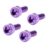 Maxbell 8Pcs Water Bottle Cage Bolts Bike Holder Socket Screws Purple Blue 7x5x2cm