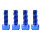 Maxbell 8Pcs Water Bottle Cage Bolts Bike Holder Socket Screws Purple Blue 7x5x2cm