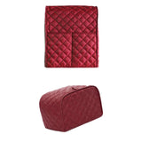 Maxbell Kitchen 2-Slice Bread Toaster & Mixer Cover Protector Oven Cover Red Grid