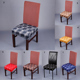 Maxbell 8 Pieces Polka Dot Stretch Spandex Chair Seat Cover for Dinning Room Decor