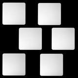 Maxbell Set Of 6PCS Plastic Removable Square Mirror Wall Home Decal Decor Art Stickers DIY Silver