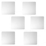 Maxbell Set Of 6PCS Plastic Removable Square Mirror Wall Home Decal Decor Art Stickers DIY Silver