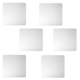 Maxbell Set Of 6PCS Plastic Removable Square Mirror Wall Home Decal Decor Art Stickers DIY Silver