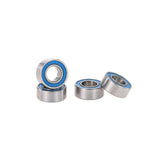 Maxbell 4 Pieces AXA1218 Steel Ball Bearings with Blue Rubber Seals 5x10x4mm for 1/10 AXIAL SCX10 RC Racing Car Parts