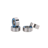 Maxbell 4 Pieces AXA1218 Steel Ball Bearings with Blue Rubber Seals 5x10x4mm for 1/10 AXIAL SCX10 RC Racing Car Parts