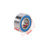 Maxbell 4 Pieces AXA1218 Steel Ball Bearings with Blue Rubber Seals 5x10x4mm for 1/10 AXIAL SCX10 RC Racing Car Parts