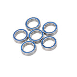 Maxbell 6 Pieces AXA1230 Steel Ball Bearings with Blue Rubber Seals 10x15x4mm for 1/10 AXIAL SCX10 RC Racing Car Parts