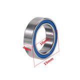 Maxbell 6 Pieces AXA1230 Steel Ball Bearings with Blue Rubber Seals 10x15x4mm for 1/10 AXIAL SCX10 RC Racing Car Parts