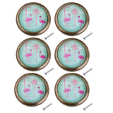 Maxbell Adorable Drawer Closet Door Knob Decorative Flamingo Drawer Knob 6 Pieces