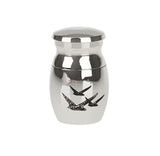 Maxbell 6 Pieces Pigeon and Heart Pattern Stainless Steel Cremation Urn Ash Holder