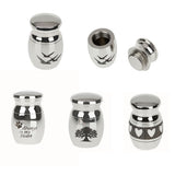 Maxbell 6 Pieces Pigeon and Heart Pattern Stainless Steel Cremation Urn Ash Holder