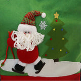 Maxbell 4 Pieces Santa Claus Christmas Chair Back Cover Xmas Dinner Party Seat Decor