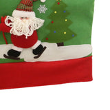 Maxbell 4 Pieces Santa Claus Christmas Chair Back Cover Xmas Dinner Party Seat Decor