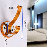 Maxbell 2 Pieces Single Coat Hat Hook Wall Mounted Hook Wardrobe Hook Orange Gold