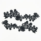 Maxbell 2 Pairs Flower Lace Trim Wedding Bridal Dress Clothes Applique Sewing Craft