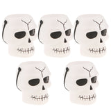 Maxbell 5Pcs Halloween Kids Trick or Treat Candy Bucket with Handle Candy Bowl Skull