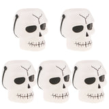 Maxbell 5Pcs Halloween Kids Trick or Treat Candy Bucket with Handle Candy Bowl Skull