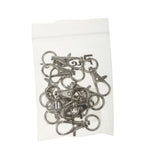 Maxbell 30pcs Silver Tone Metal Trigger Snap Hook Clip Keychain Key Ring Clasp 30mm