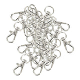 Maxbell 30pcs Silver Tone Metal Trigger Snap Hook Clip Keychain Key Ring Clasp 30mm