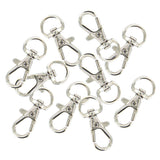 Maxbell 30pcs Silver Tone Metal Trigger Snap Hook Clip Keychain Key Ring Clasp 30mm